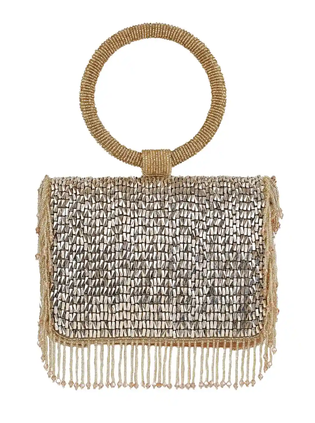 Sylvie Gold Flap over Bag