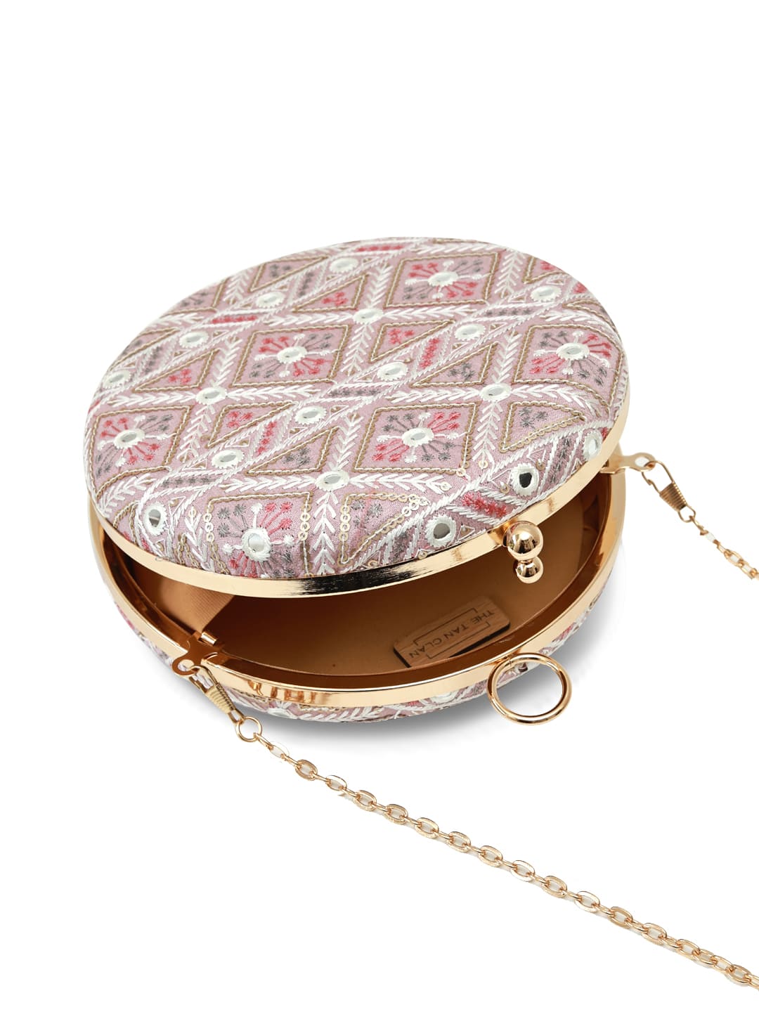 Ariba Pink Round Clutch