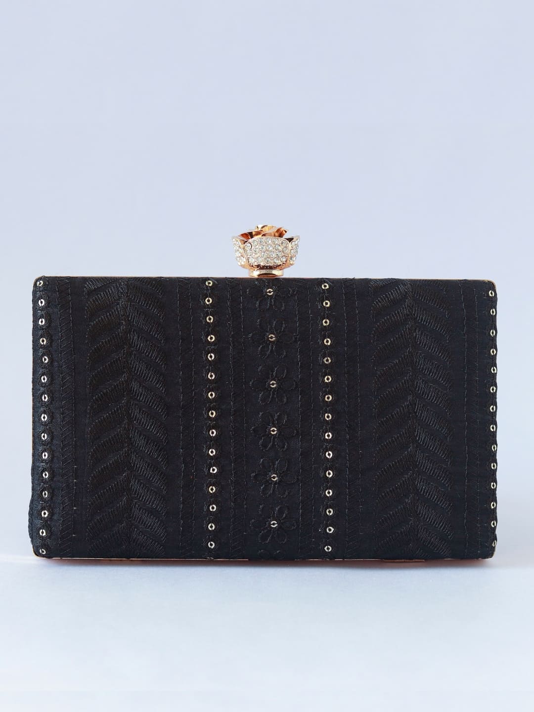 Mughal Embroidered Box Clutch