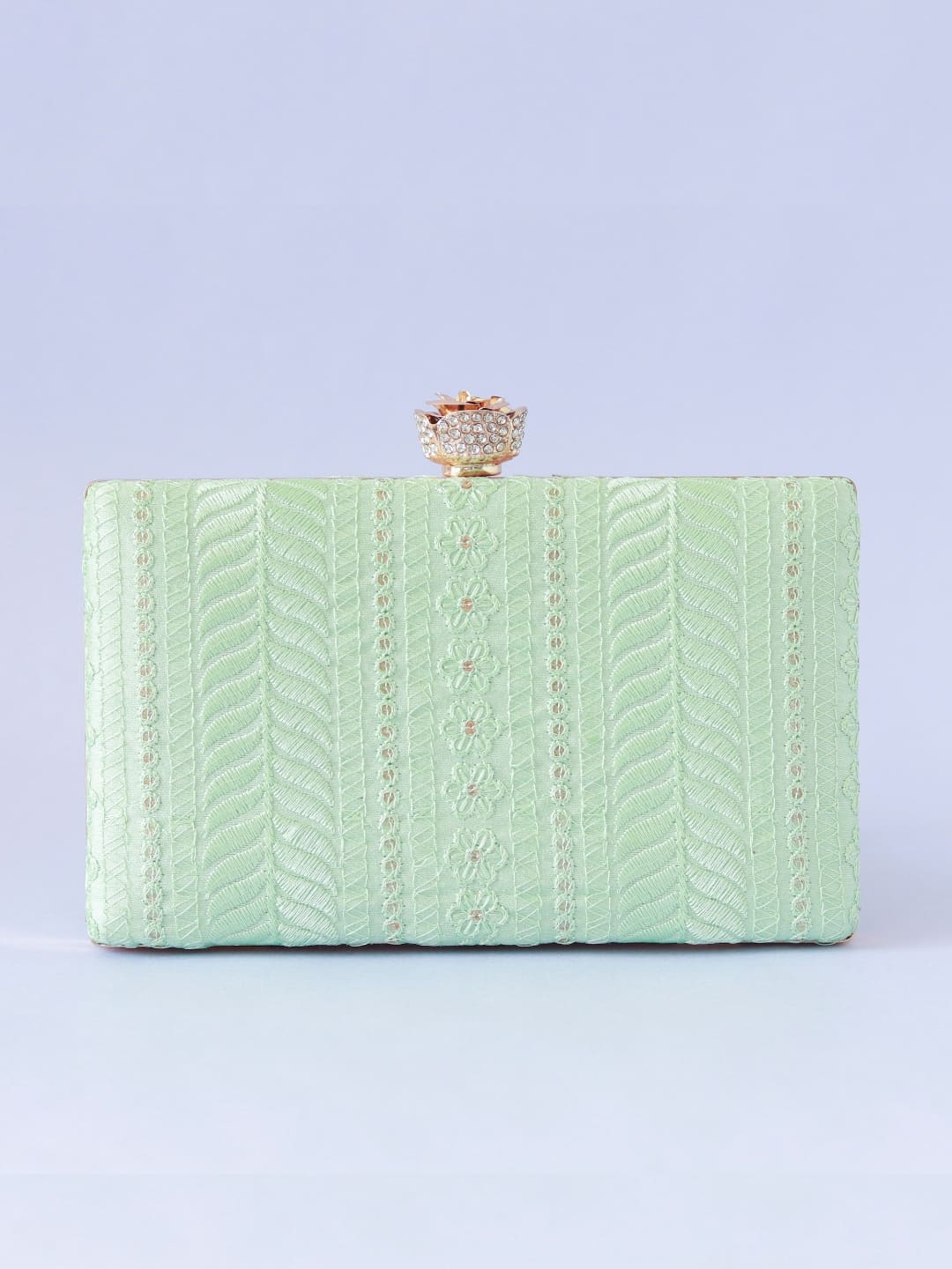 Mughal Embroidered Box Clutch