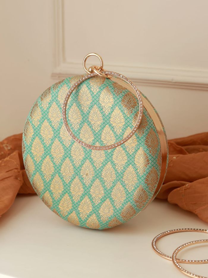 Classic Green Round Clutch