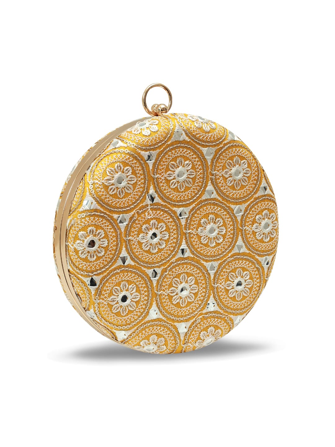Inaara Yellow Round Clutch