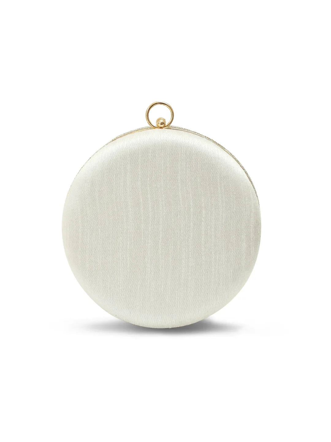 Glitz Round Silver Clutch