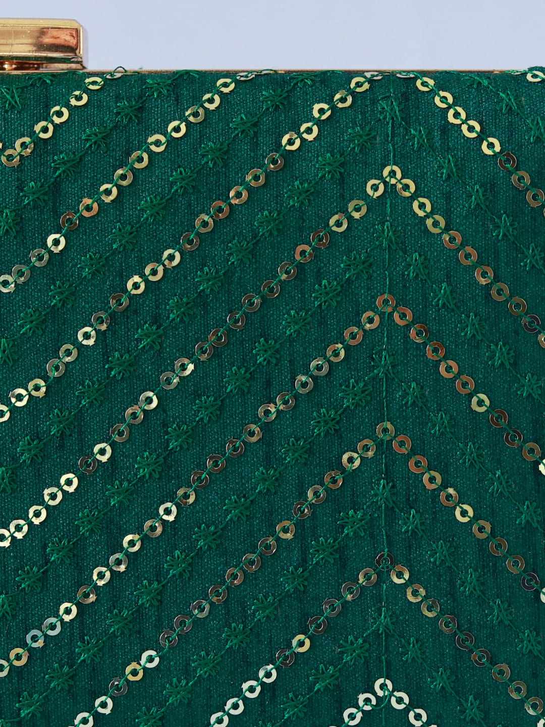 Mehak Zig Zag Sequins Embroidered Clutch