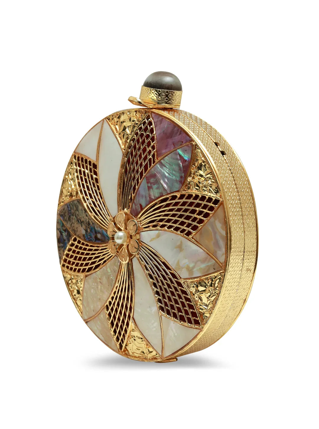 Lisa Golden Brass Clutch