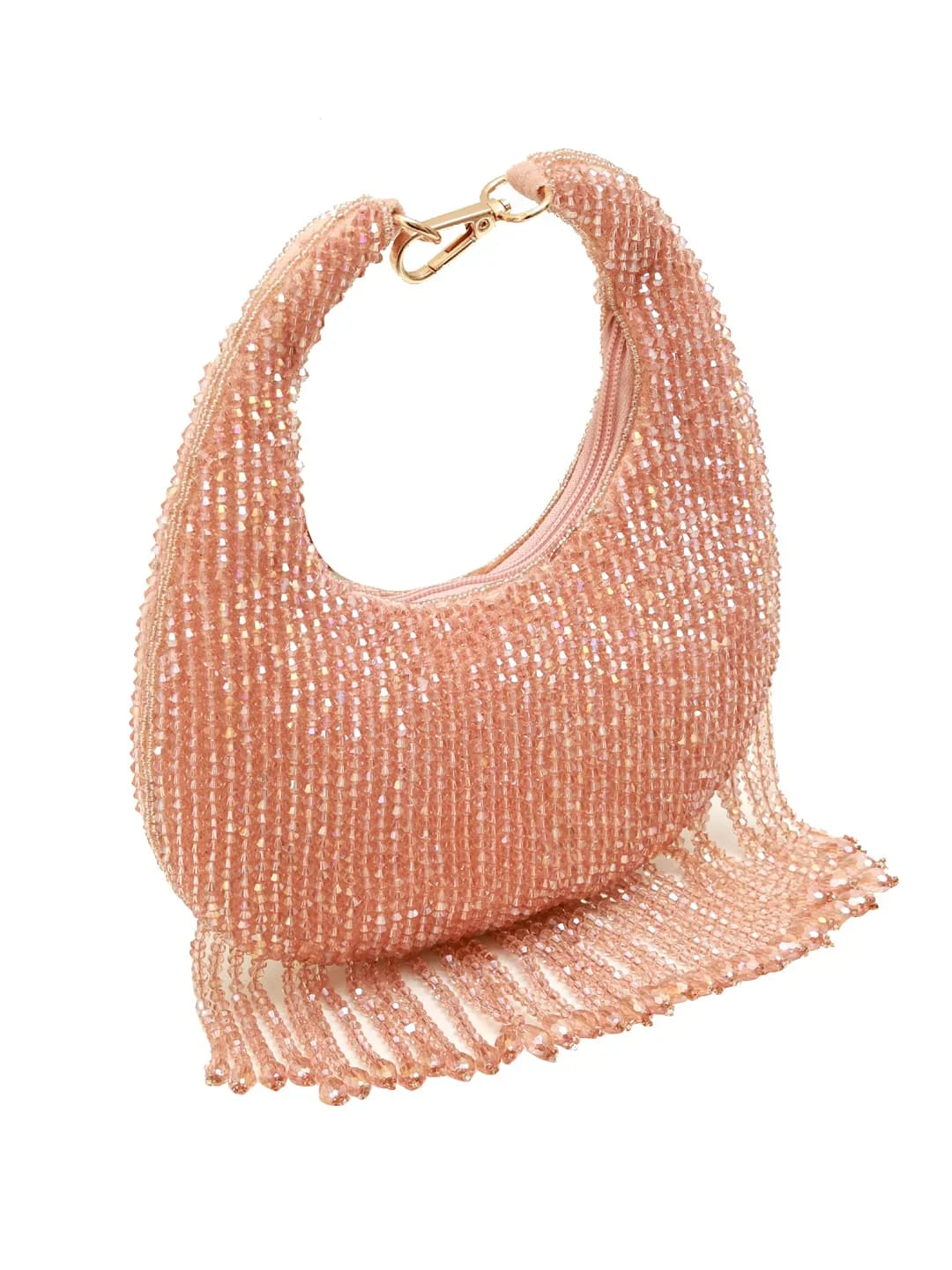 Sera Peach Drop Pearls Batua Bag