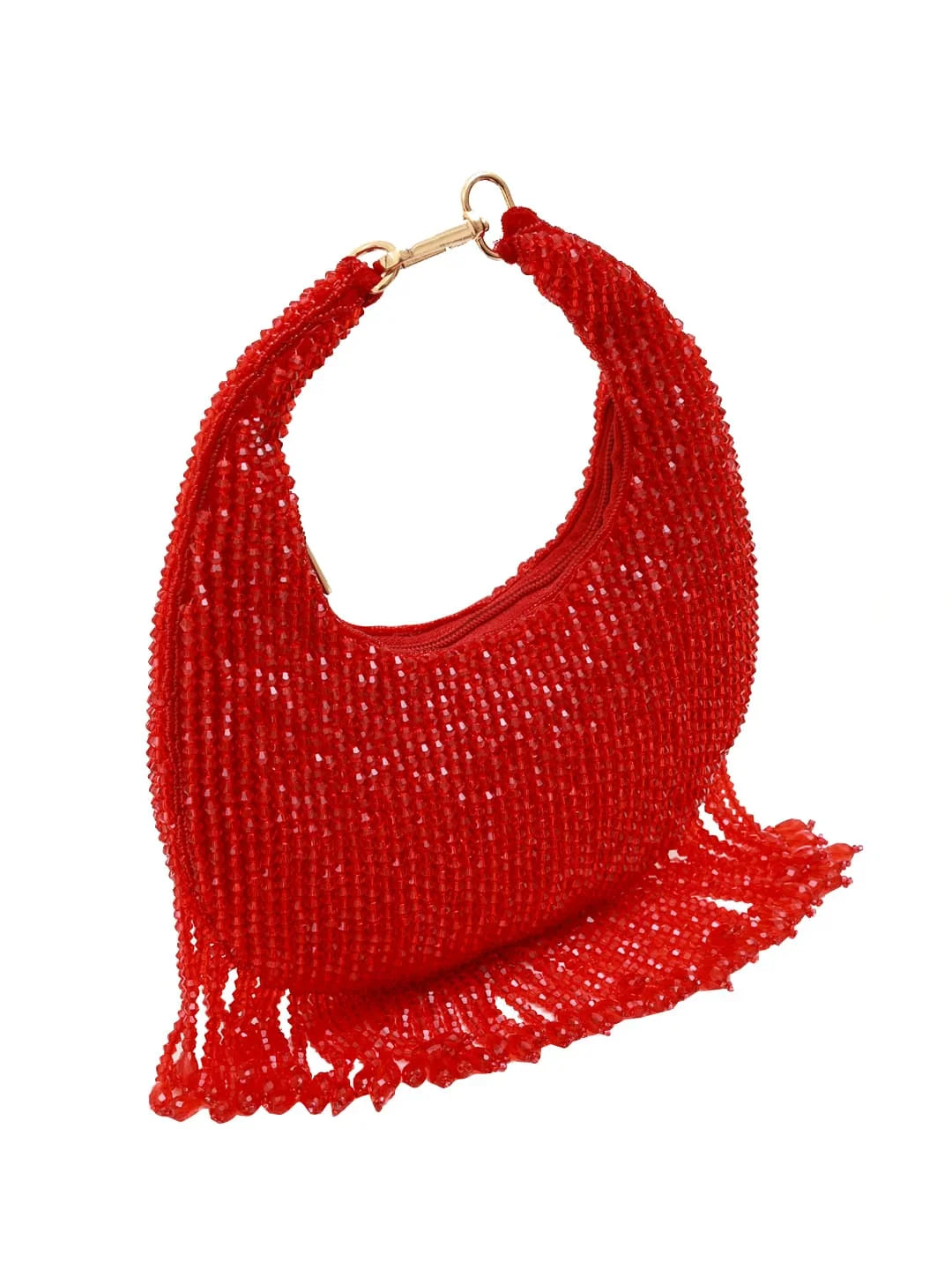 Sera Red Drop Pearls Batua Bag