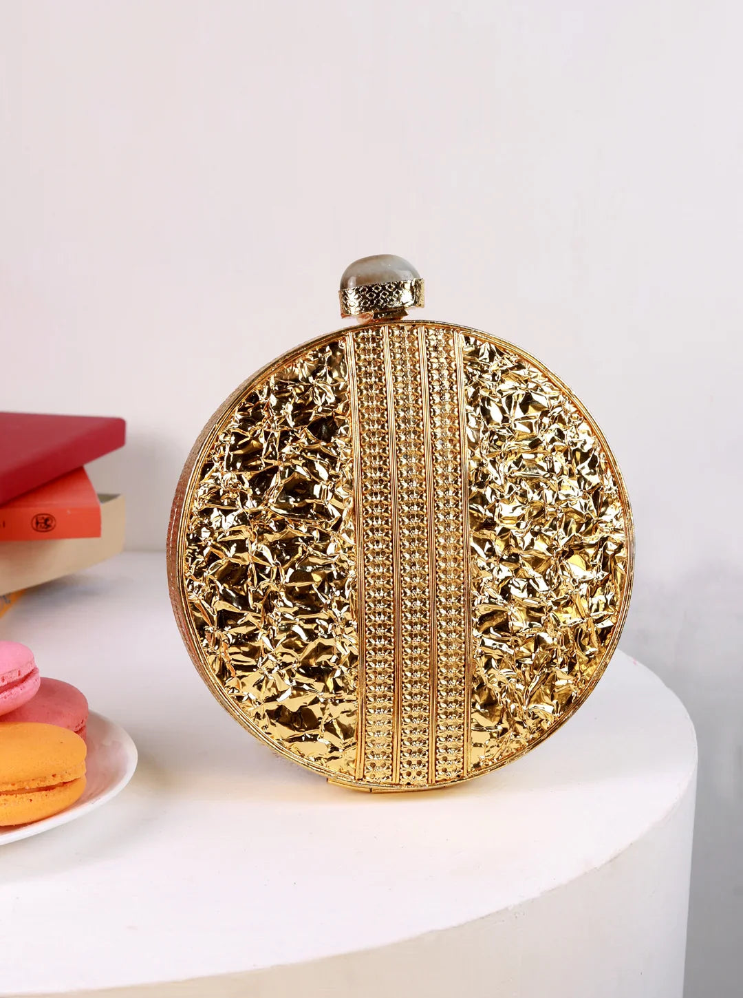 Lisa Golden Brass Clutch
