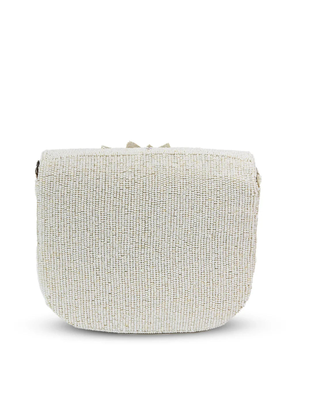 Textured handbag on a white background