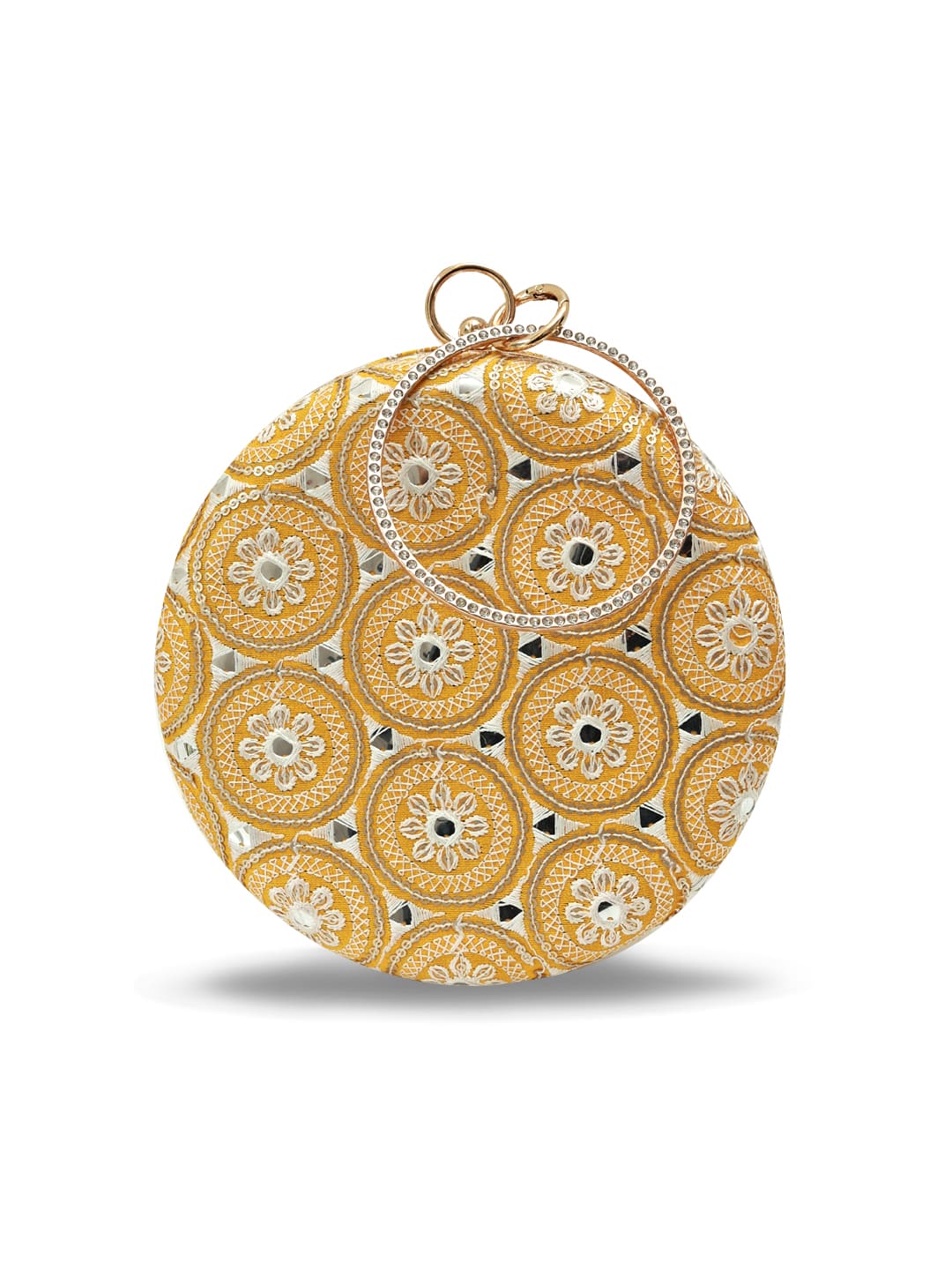 Inaara Yellow Round Clutch