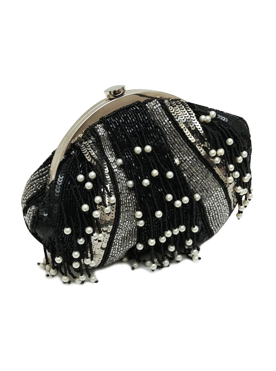 Ava Black Pearl Batua Bag