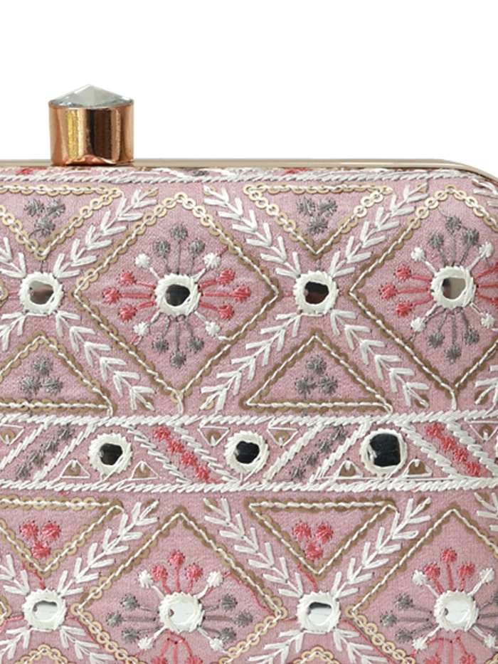 Ariba Pink Box Clutch