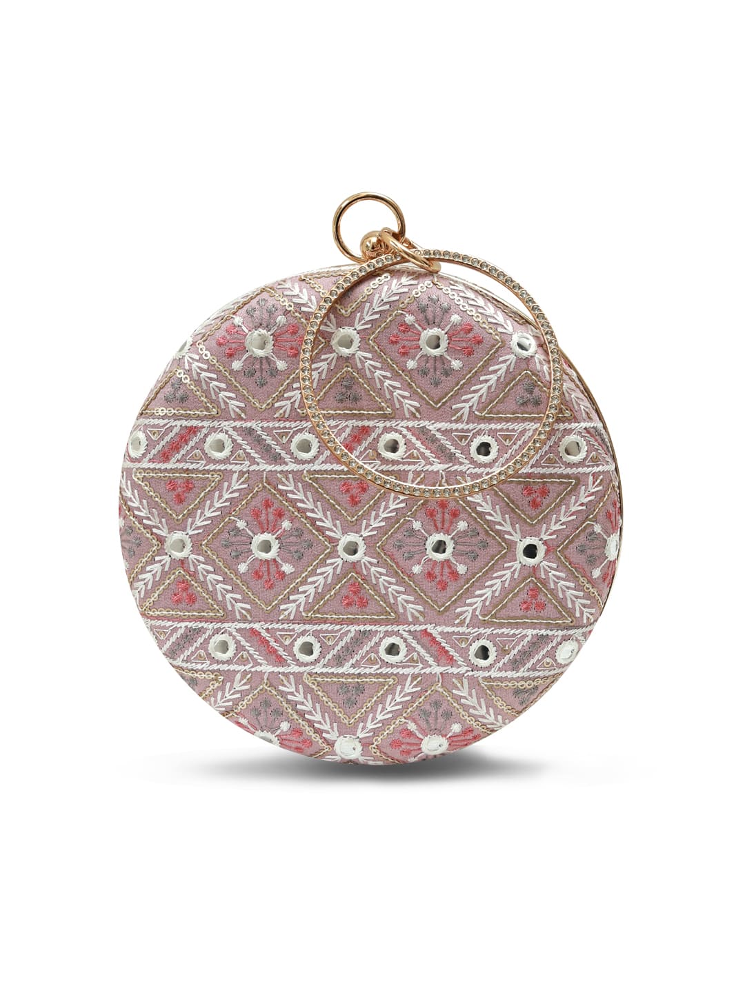 Ariba Pink Round Clutch