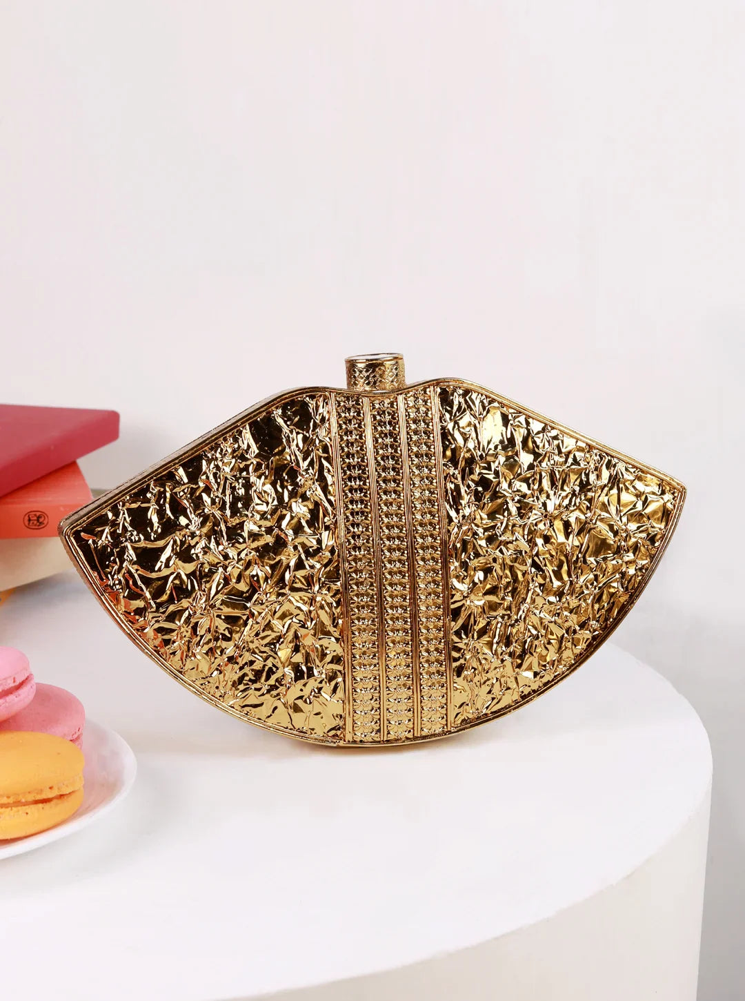 Zuri Mother of Pearl Brass Clutch
