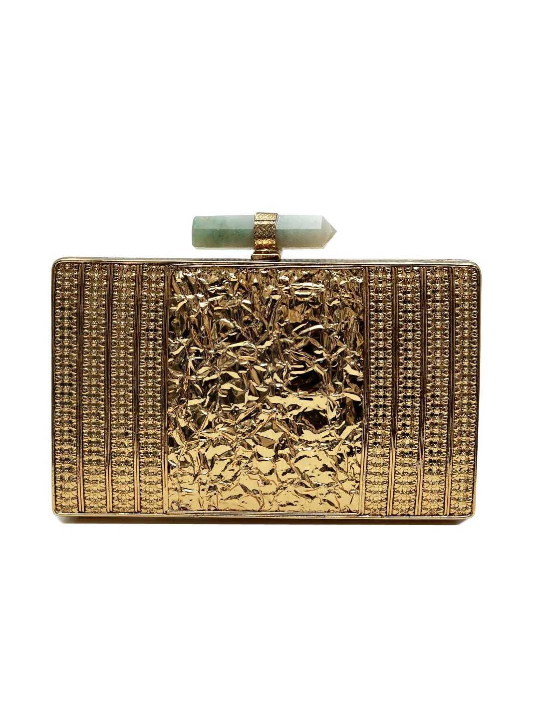 Krysty Mother of Pearl Brass Clutch