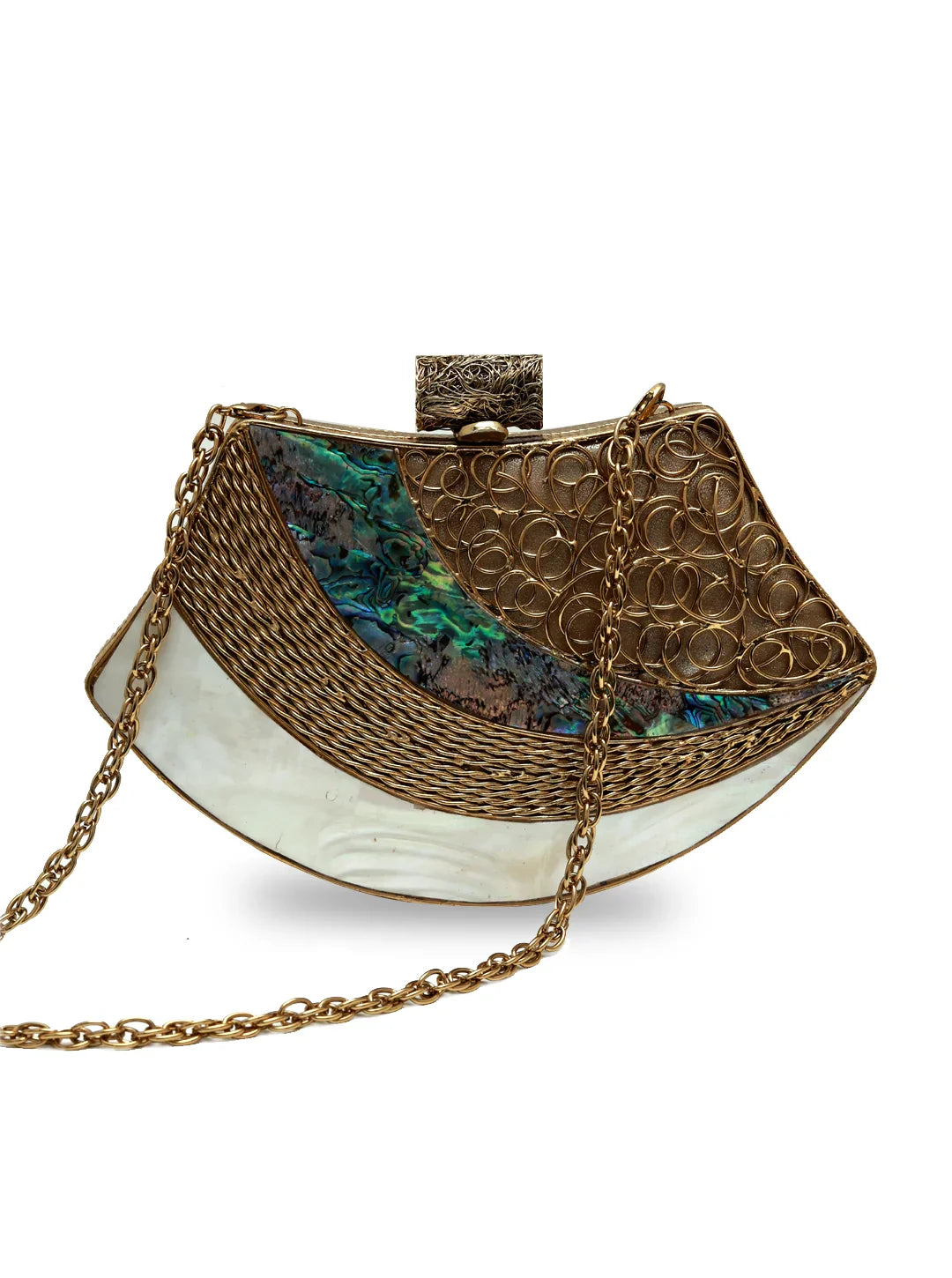 Lynn Golden Brass Clutch