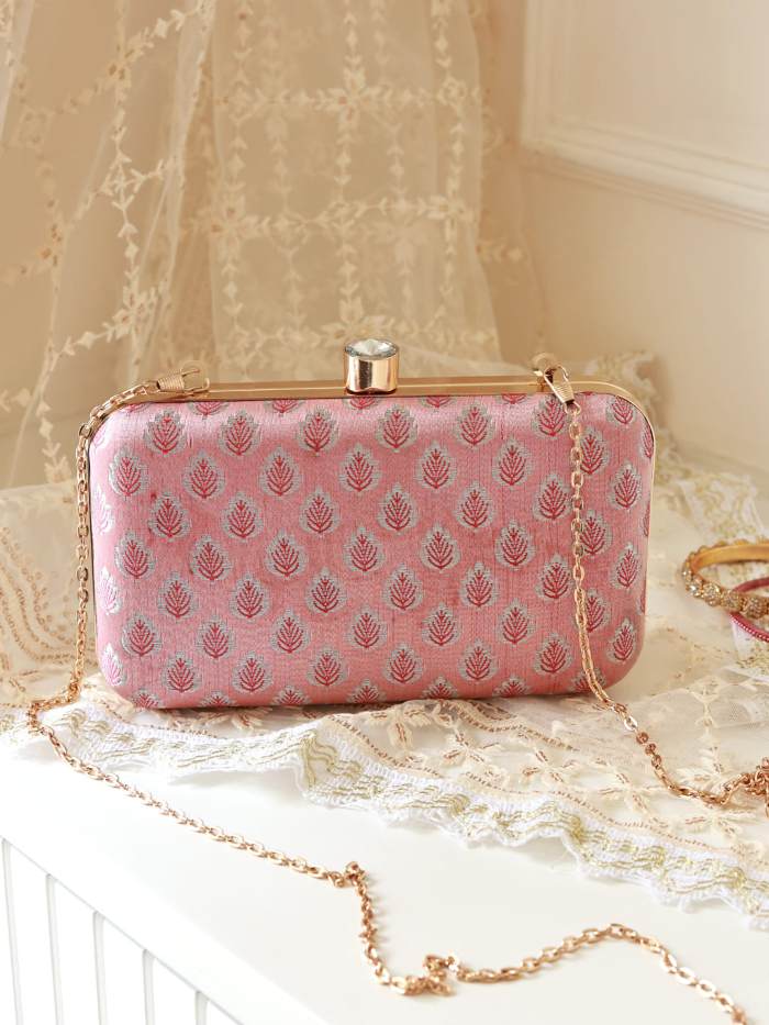 Classic Pink Box Clutch