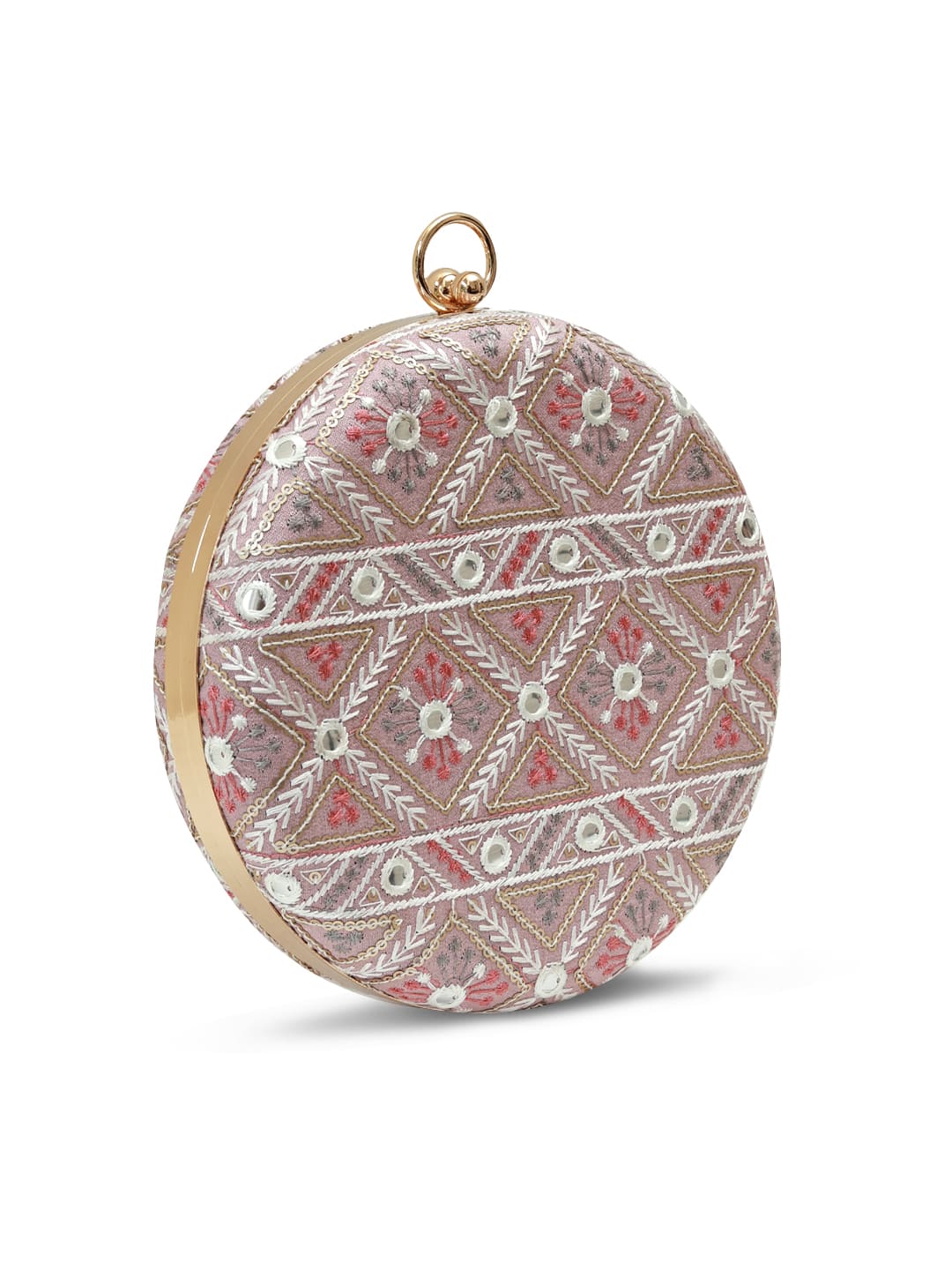 Ariba Pink Round Clutch