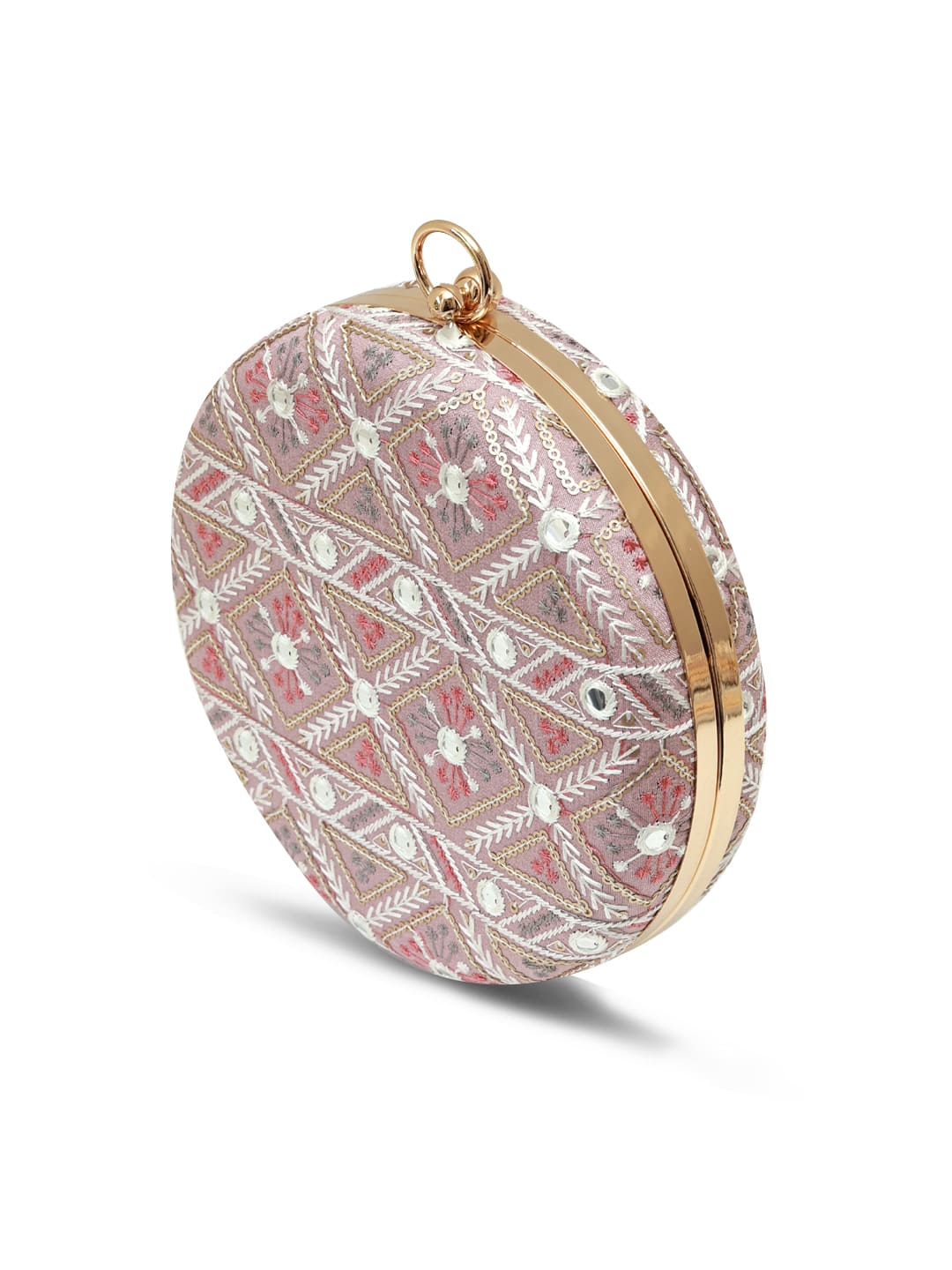Ariba Pink Round Clutch