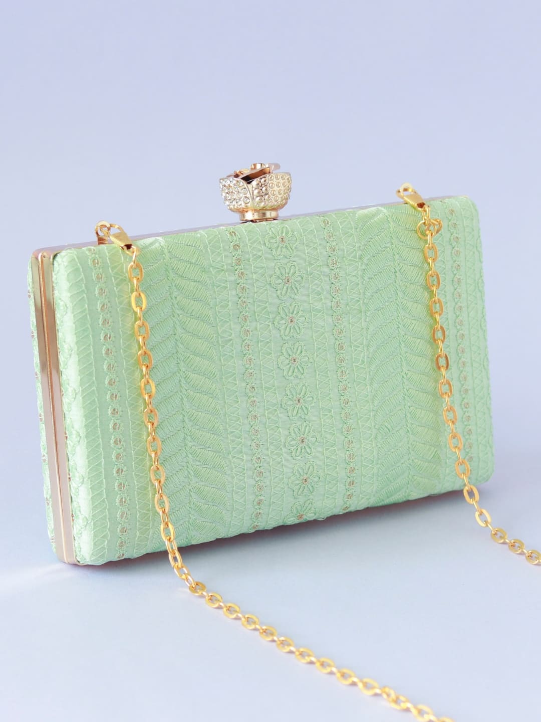 Mughal Embroidered Box Clutch