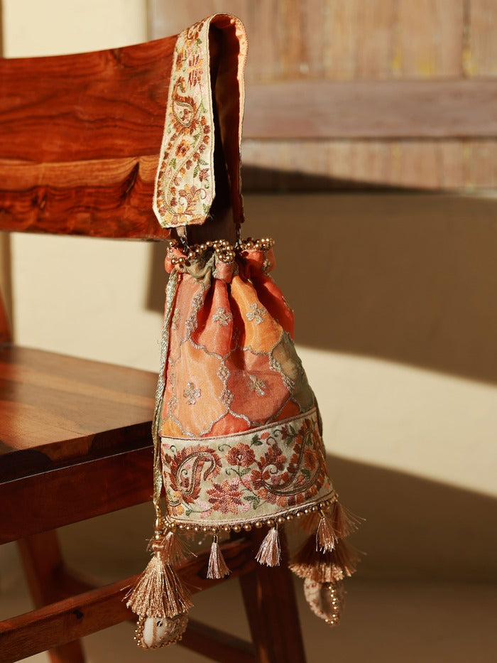 Radha Drawstring Bag with Detachable Handle