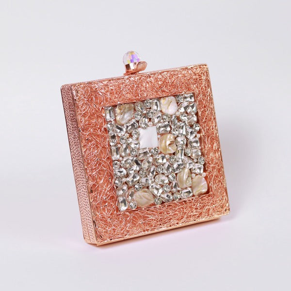 Aafreen Embellished Brass Clutch