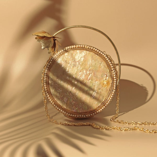 Naaz Embellished Mother of Pearl Clutch