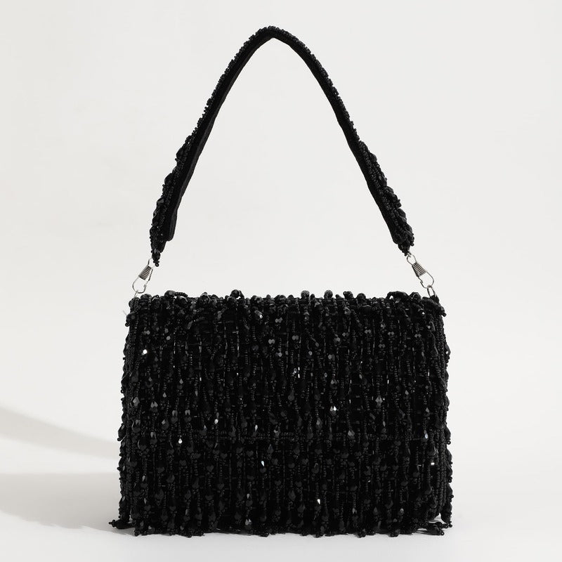 Rosa Beaded Flap Over Clutch Bag