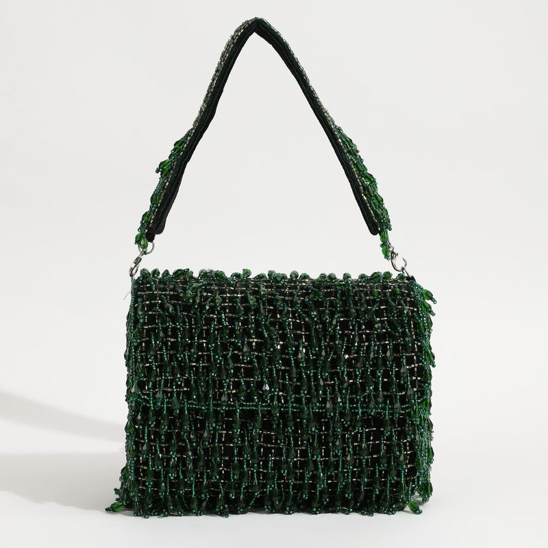 Rosa Beaded Flap Over Clutch Bag