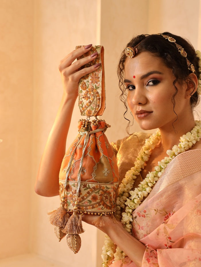 Radha Drawstring Bag with Detachable Handle