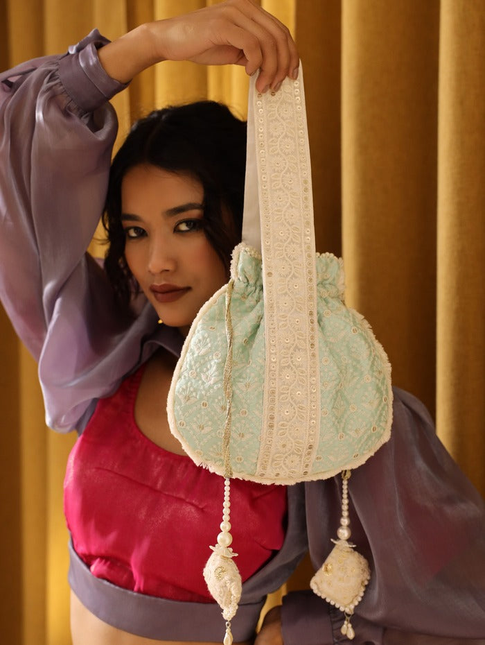 Ruhi Drawstring Bag with Handle