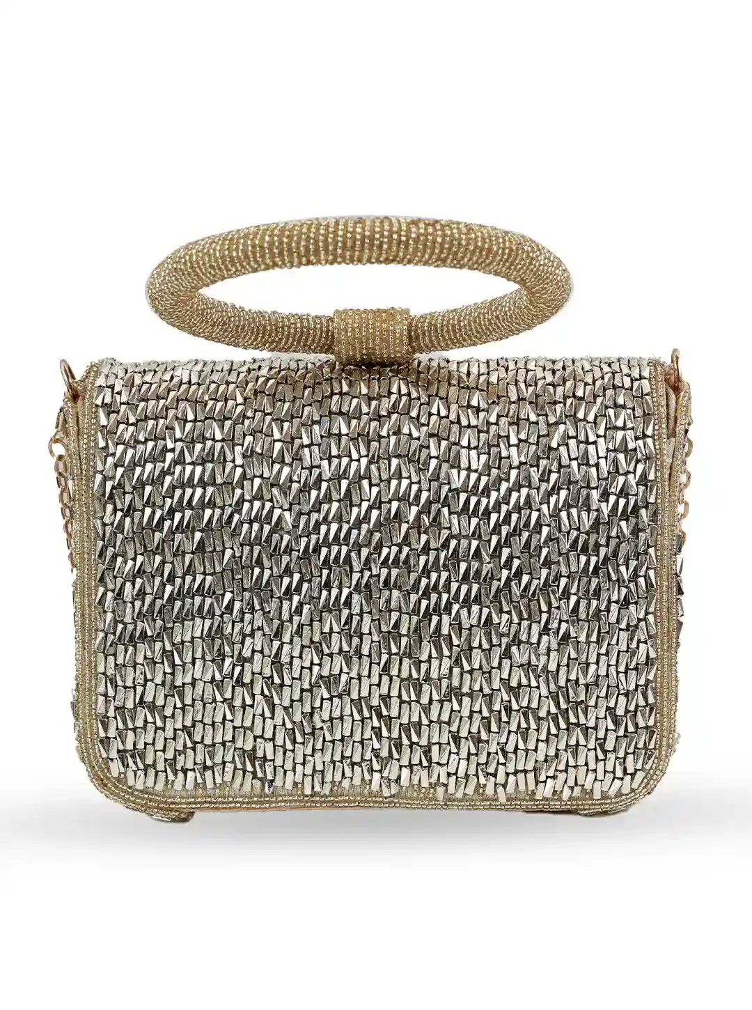 Sylvie Gold Flap over Bag