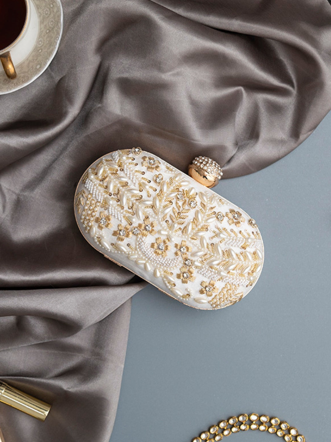 Elizah Zardozi Hand Embroidered Clutch