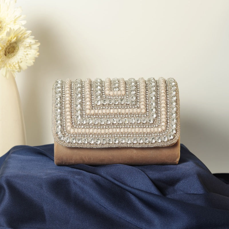 Nysa Embellished Flap over Clutch Bag