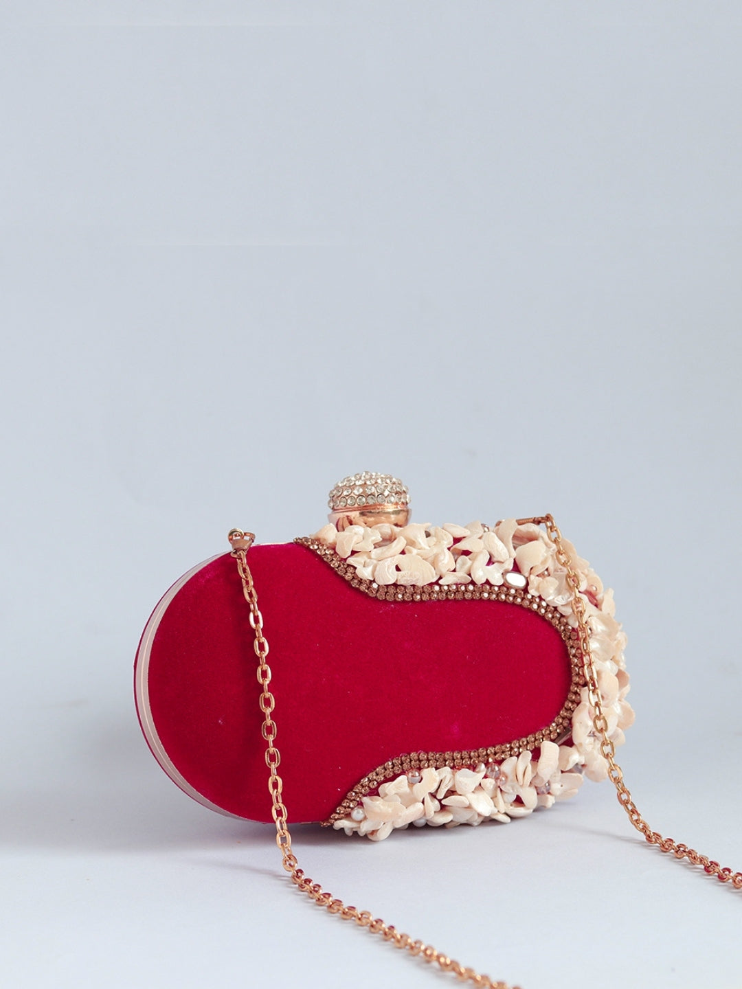 Dariya Sea Shells Hand Embroidered Clutch