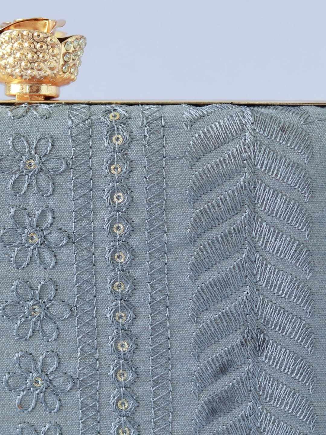 Mughal Embroidered Box Clutch