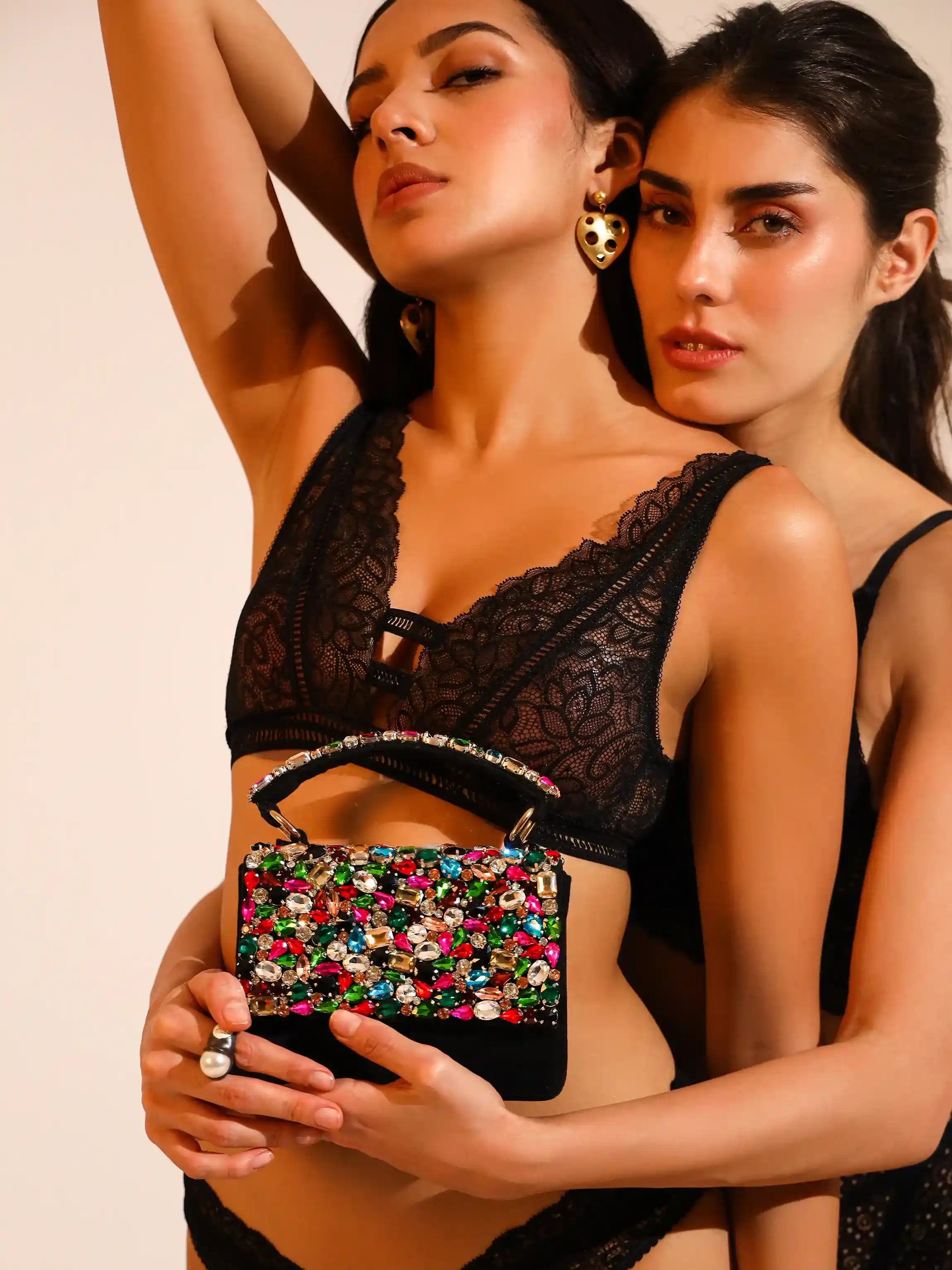 Kylie Black Flap over Bag