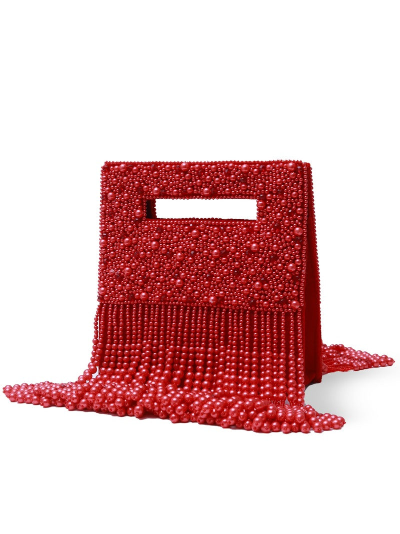 Ruby Embellished Flap over Clutch Bag