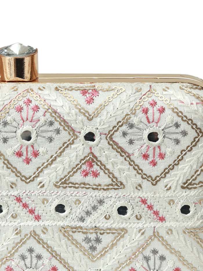 Ariba White Box Clutch