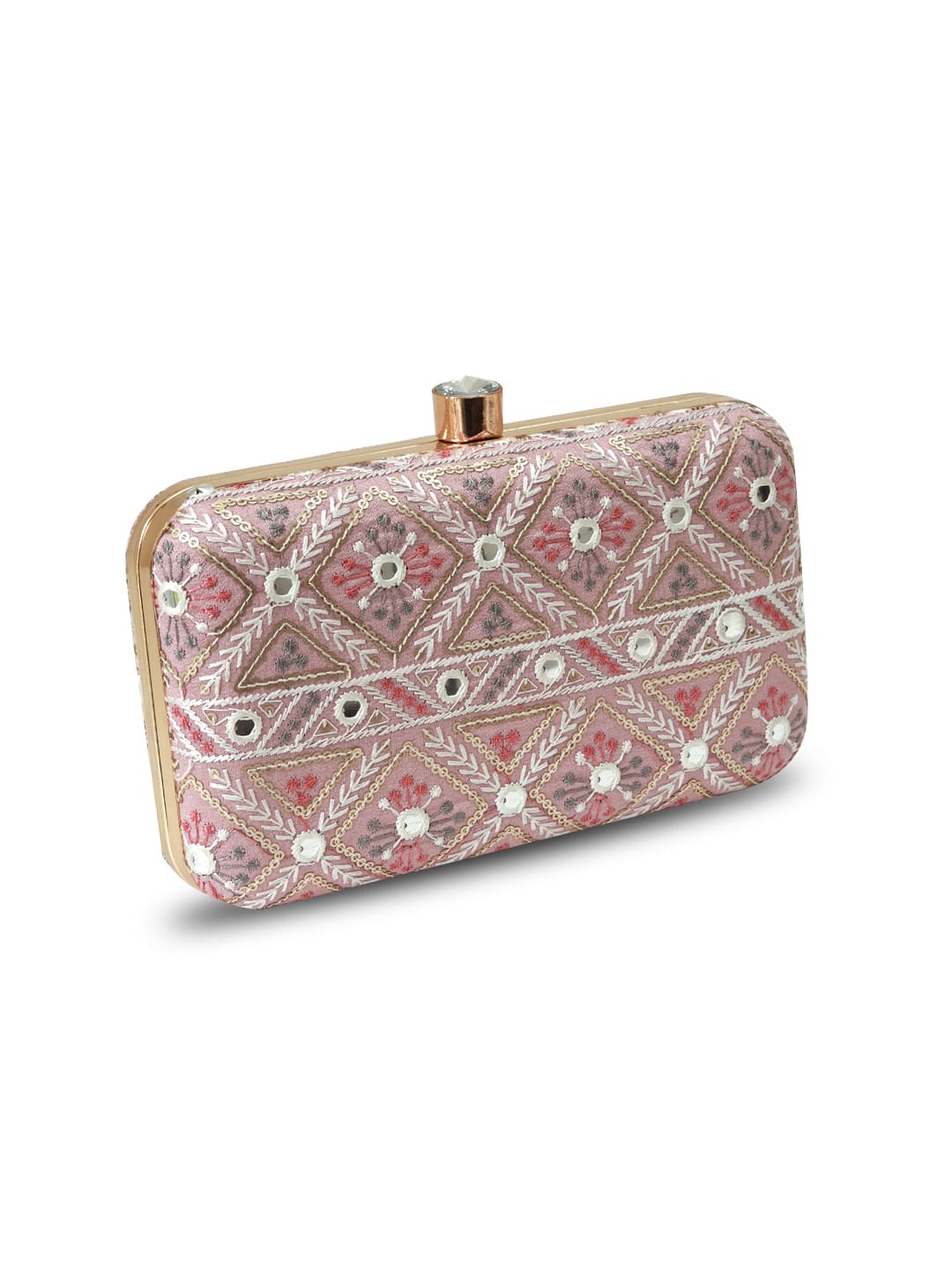 Ariba Pink Box Clutch