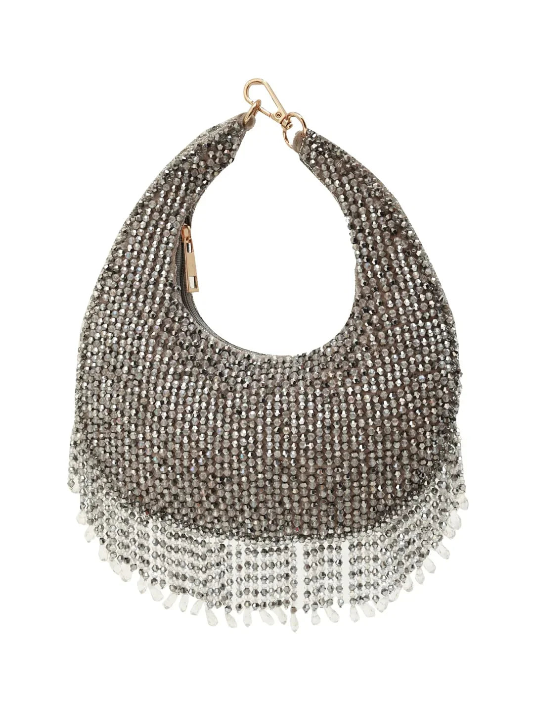 Sera Grey Drop Pearls Batua Bag