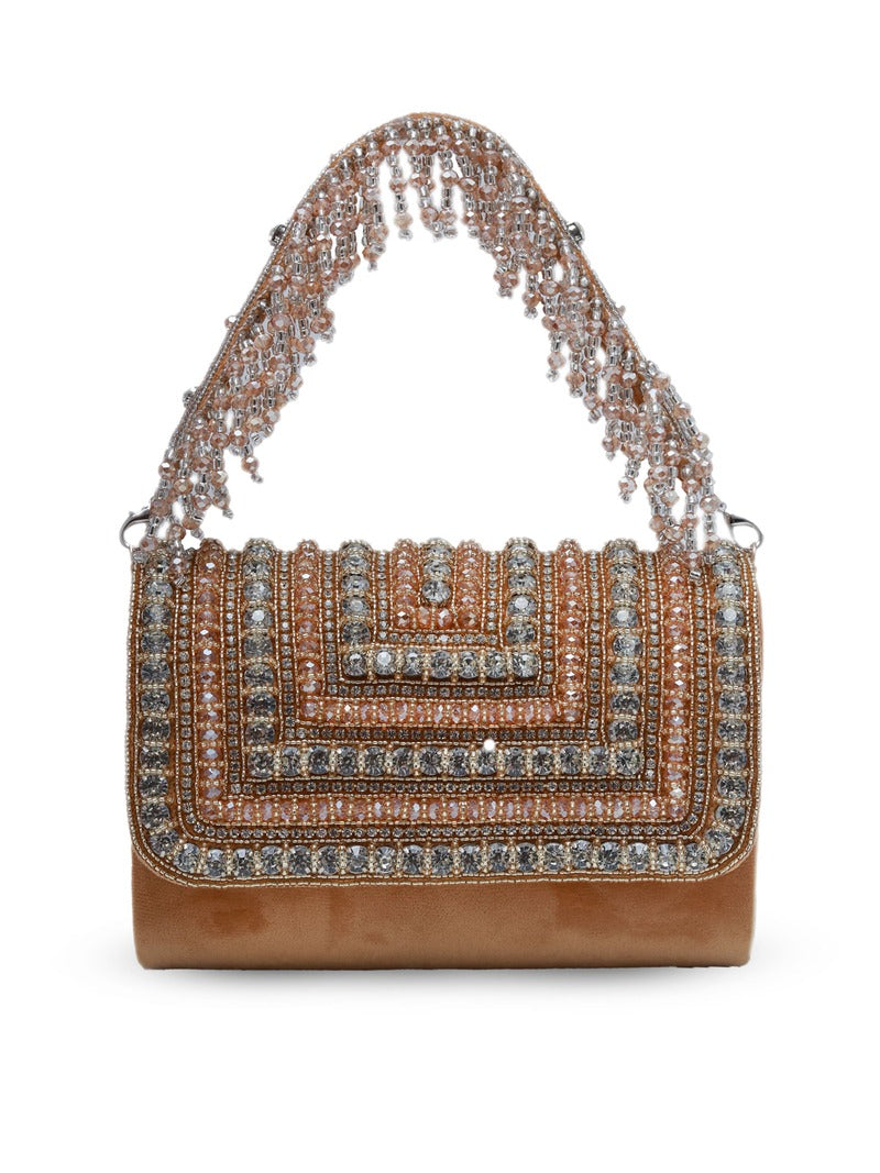 Nysa Embellished Flap over Clutch Bag