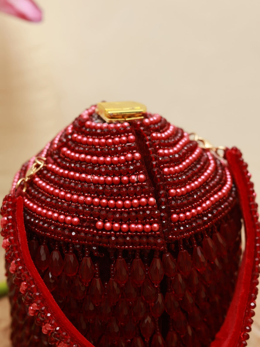 Emma Round Embellished Bag with Handle