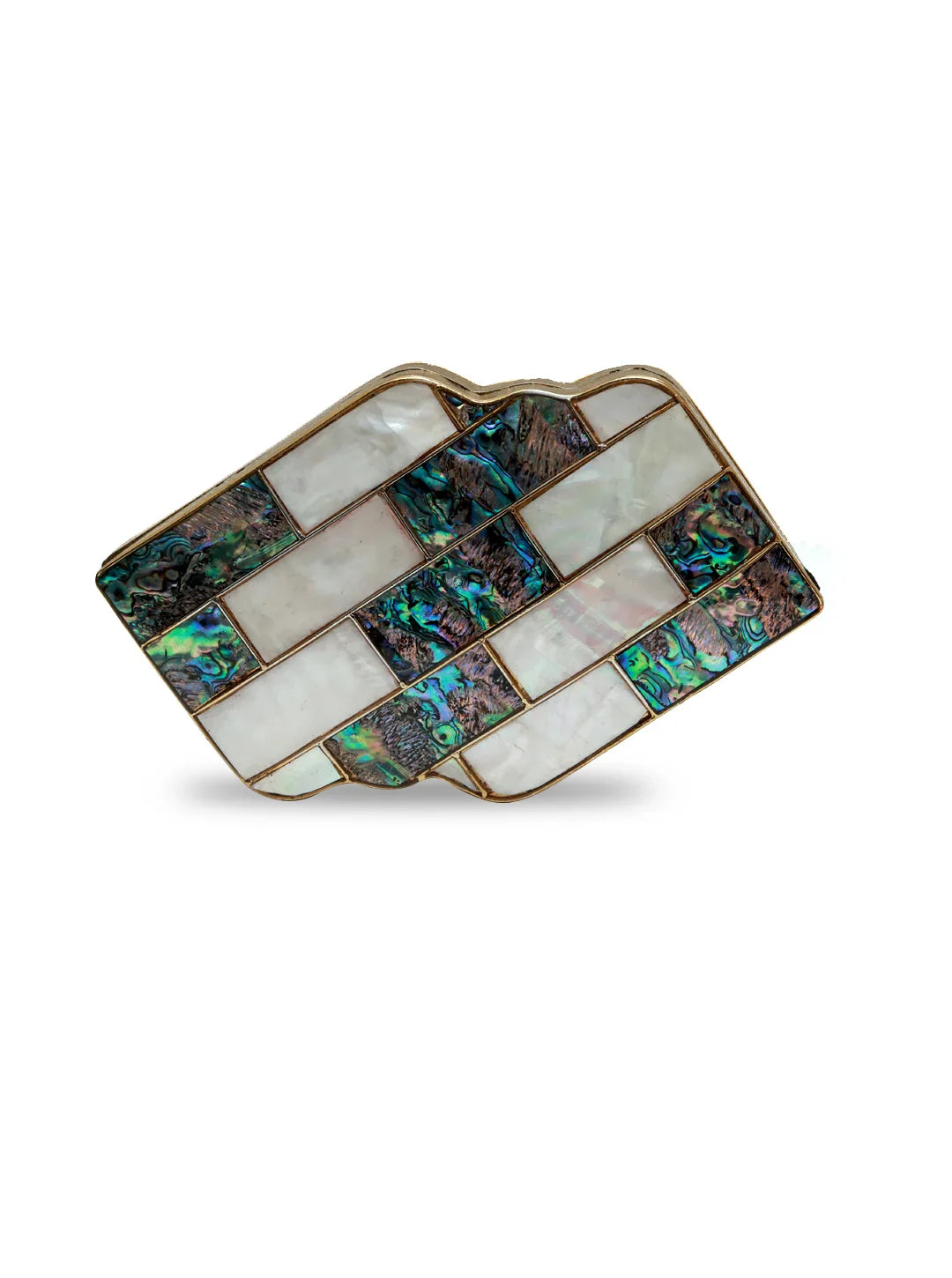 Decorative item with mosaic pattern on a white background