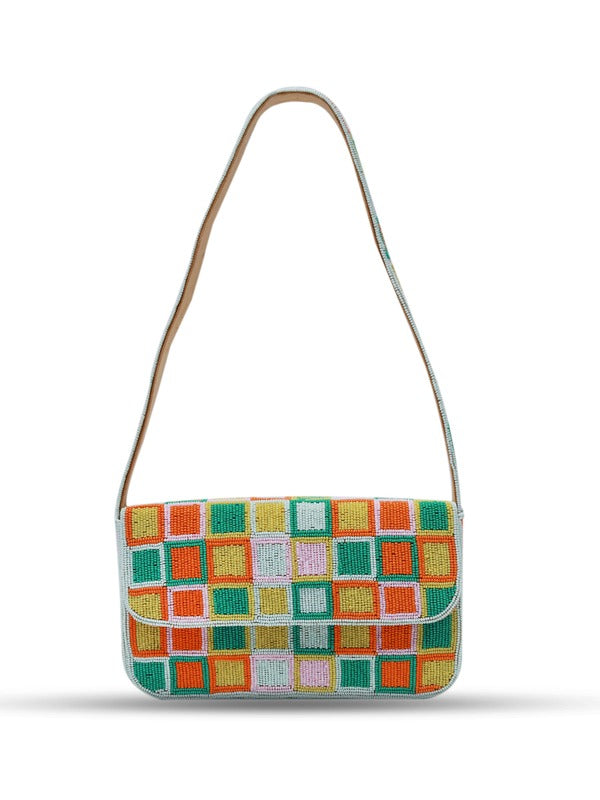 Blossom Blocks Baguette Bag with Handle