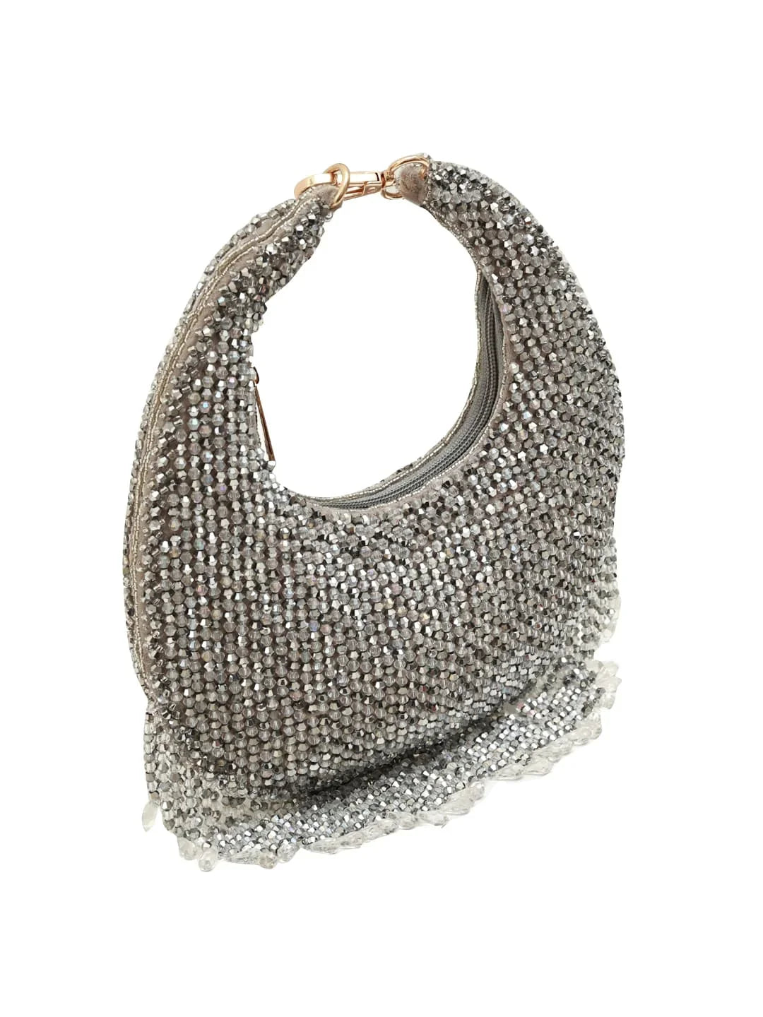 Sera Grey Drop Pearls Batua Bag