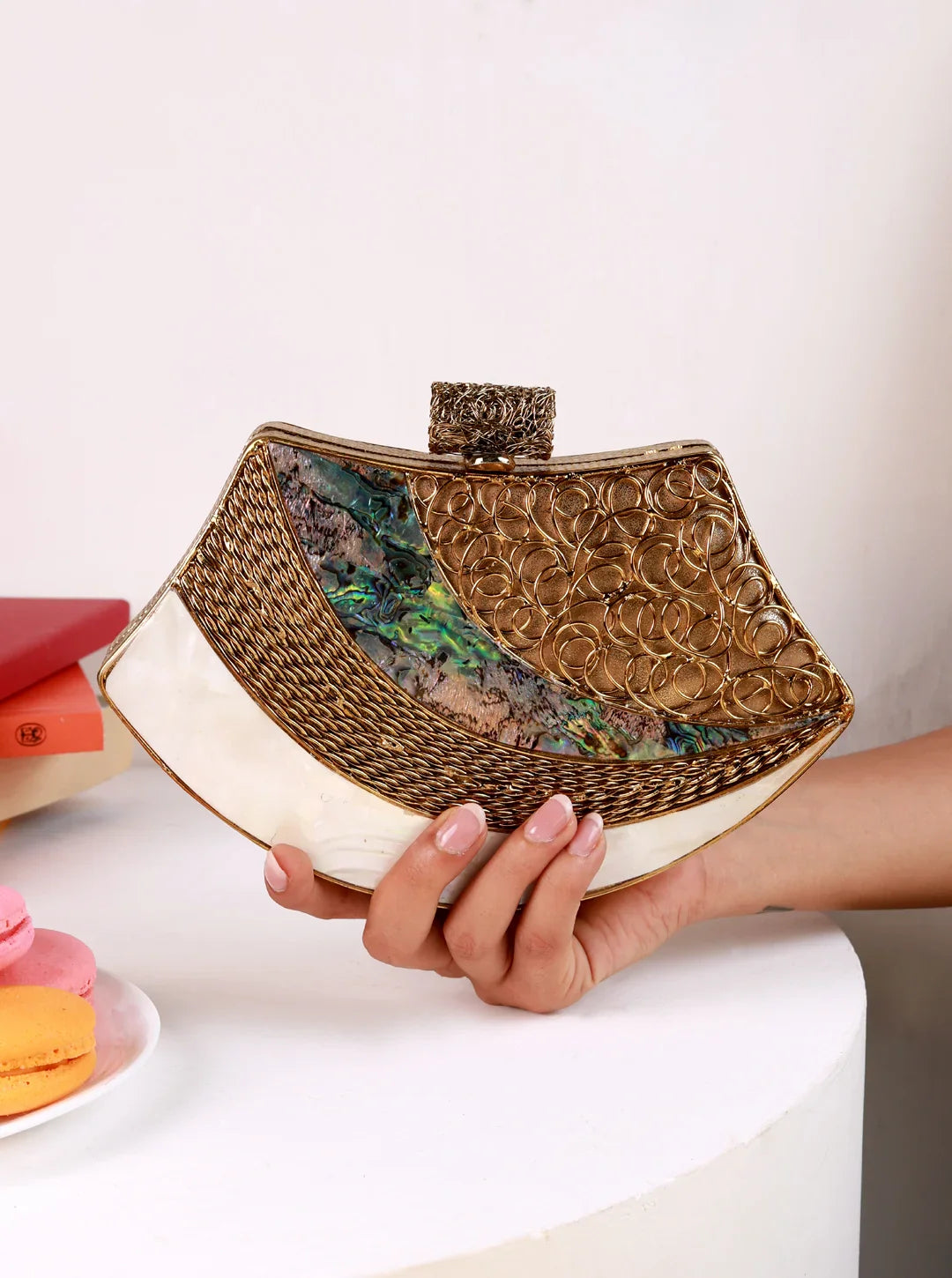 Lynn Golden Brass Clutch