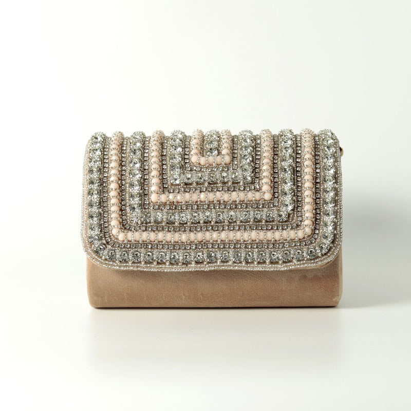 Nysa Embellished Flap over Clutch Bag