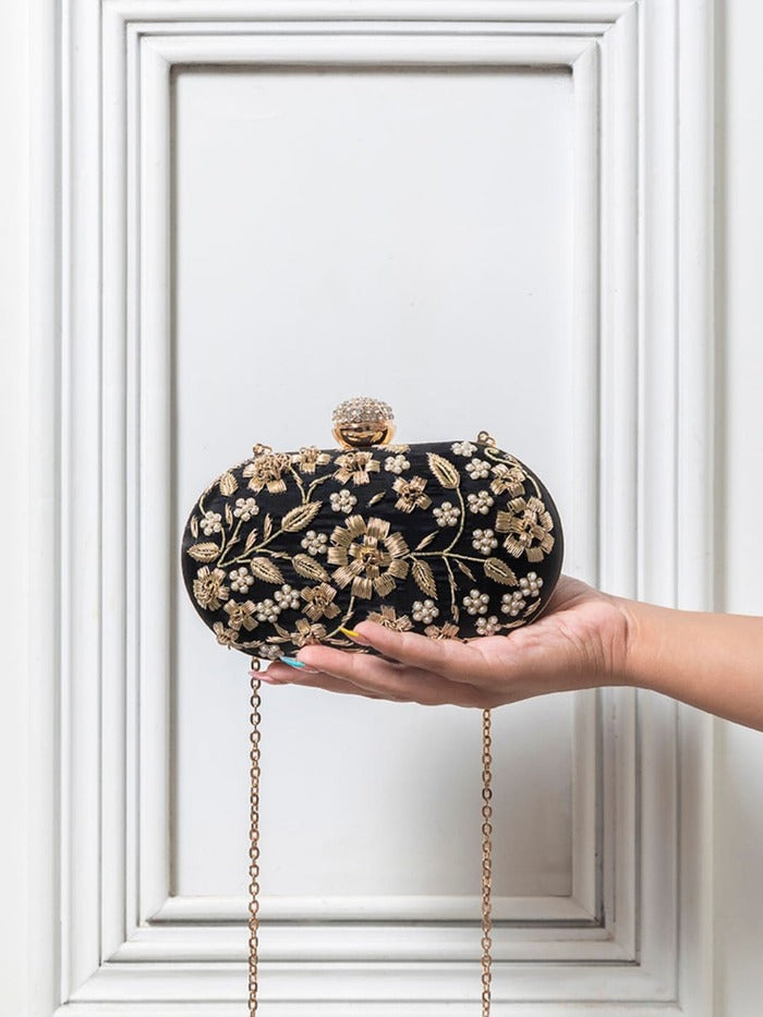 Baiza Zardozi Hand Embroidered Clutch