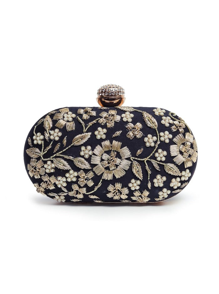 Baiza Zardozi Hand Embroidered Clutch